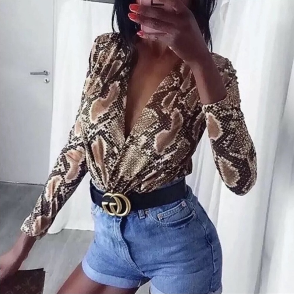 Zara snake skin body suit